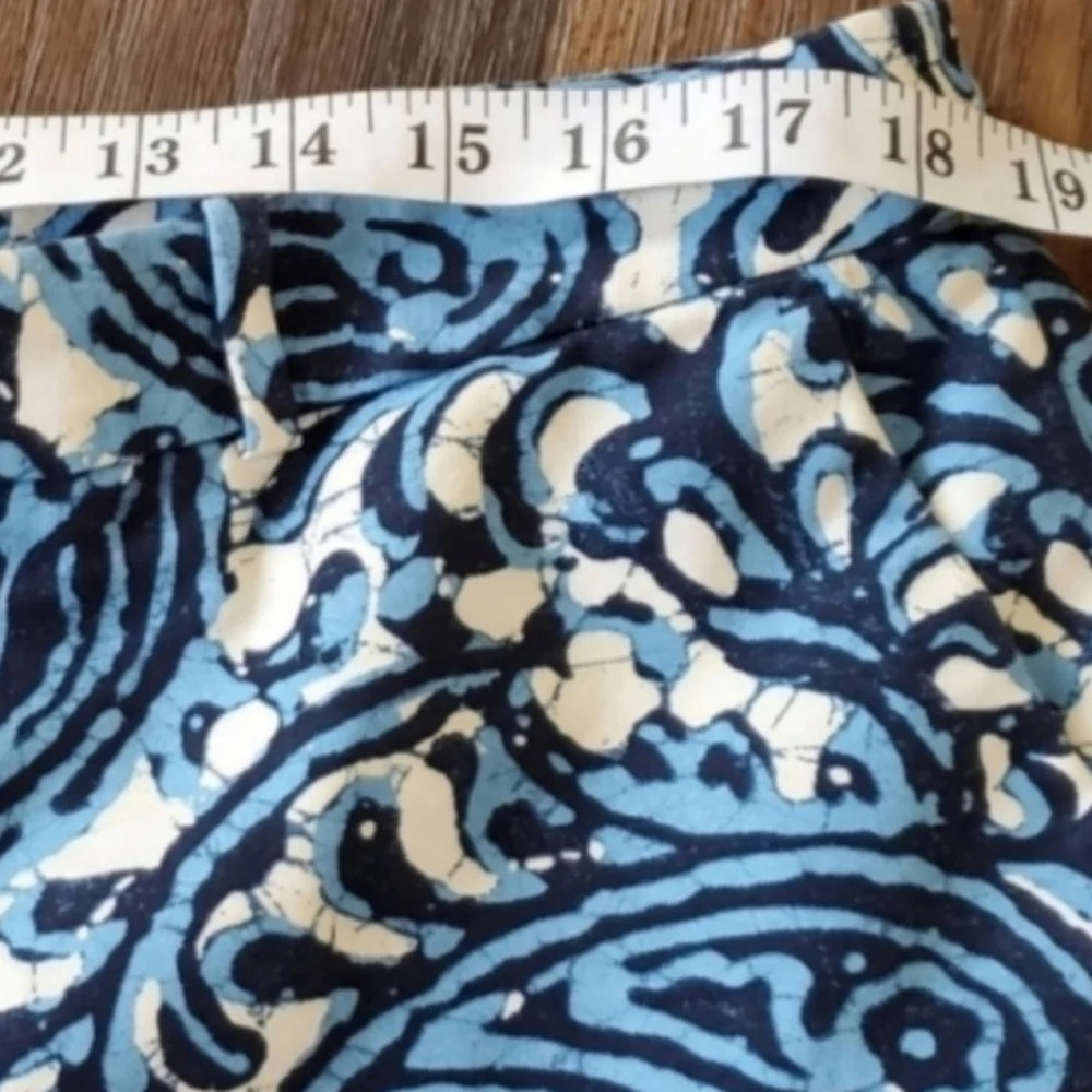 NEW Michael Kors Blue Cotton Paisley Short 14